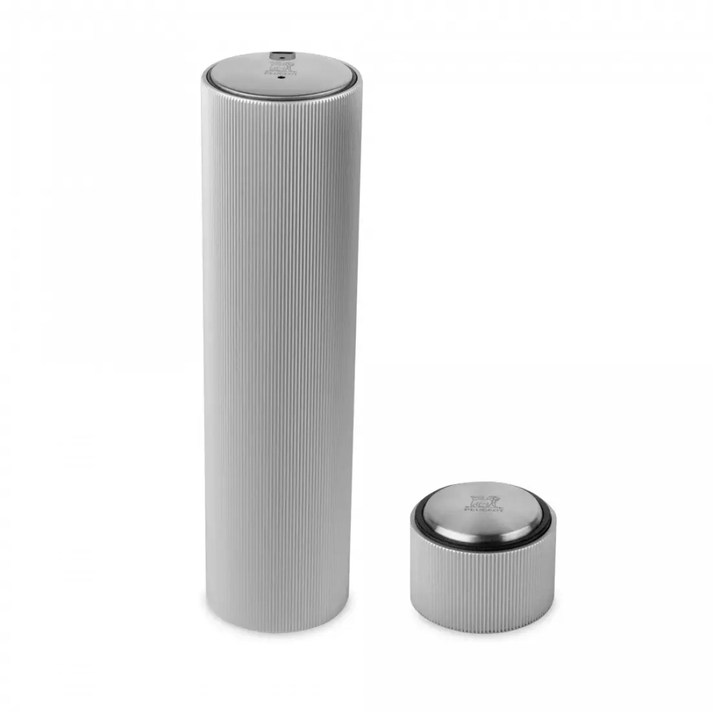 Штопор электрический 21см и обрезатель фольги Peugeot Line Reverse серебристый в подарочной упаковке