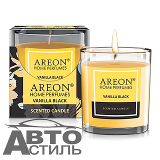 Ароматизатор Свеча ароматическая AREON scented candles 120гр - Vanilla Black/Ванила Блэк
