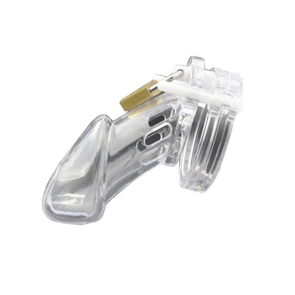 Насадка пояс верности мужская с замочком Blocker long прозрачный