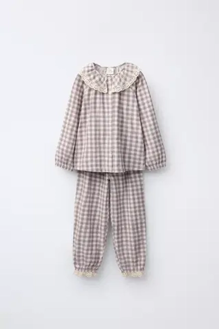 ZARA ПИЖАМА В КЛЕТКУ ВИШИ, ЦАЕТ МАЛЬВЫ