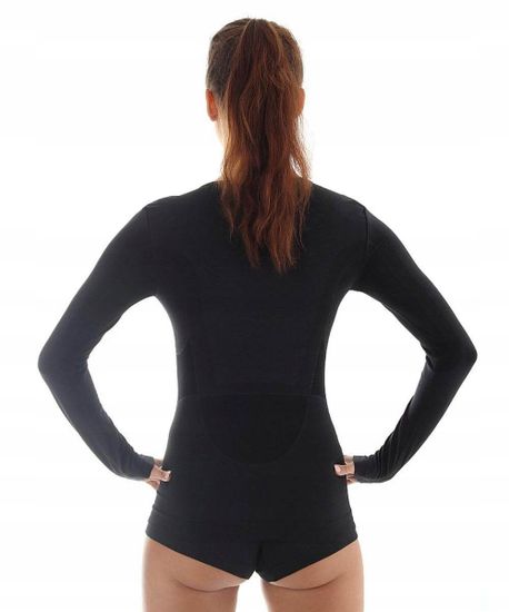 Термофутболка женская с длинным рукавом чёрная BRUBECK Comfort Wool LS1161W