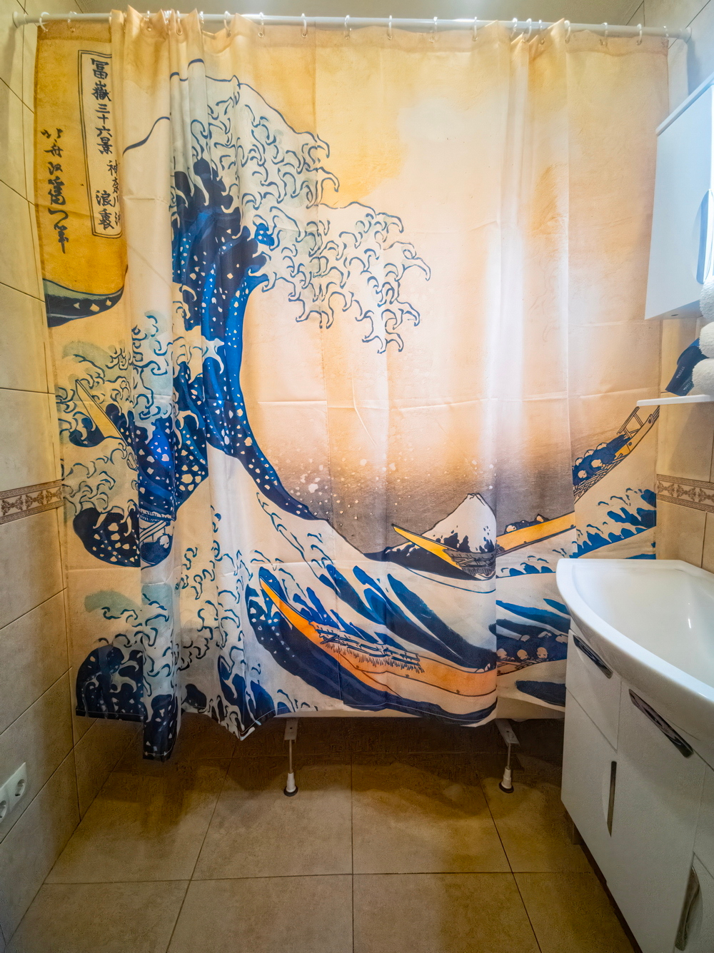 Штора в ванну «Большая волна в Канагаве»