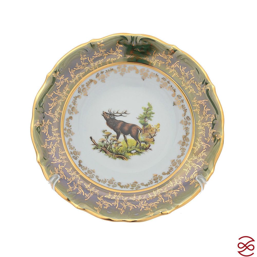 Набор глубоких тарелок Repast Охота зеленая Мария-тереза 22,5 см 6 шт