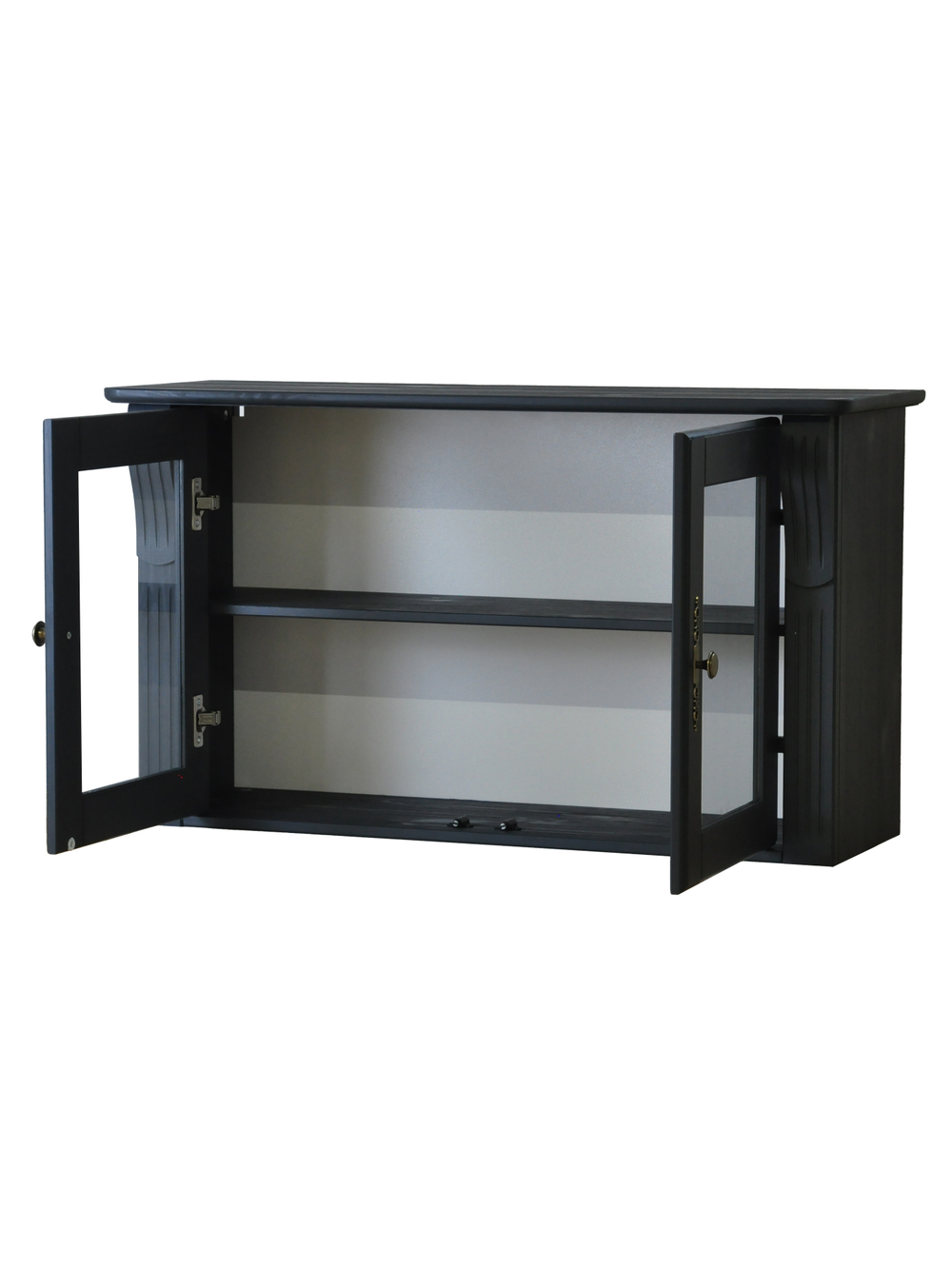 Шкаф навесной Сюзанна, деревянный, серый