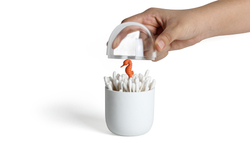 Контейнер для ватных палочек Qualy Seahorse белый