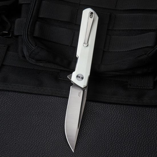BESTECHMAN BMK01G Dundee - нож складной, рукоять белый G10, клинок D2