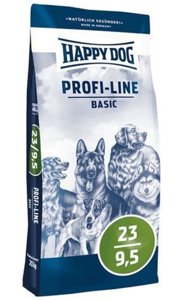 Сухой корм Happy Dog Profi-Line Basic 23/9,5 для взрослых собак всех пород с птицей и рыбой 20 кг