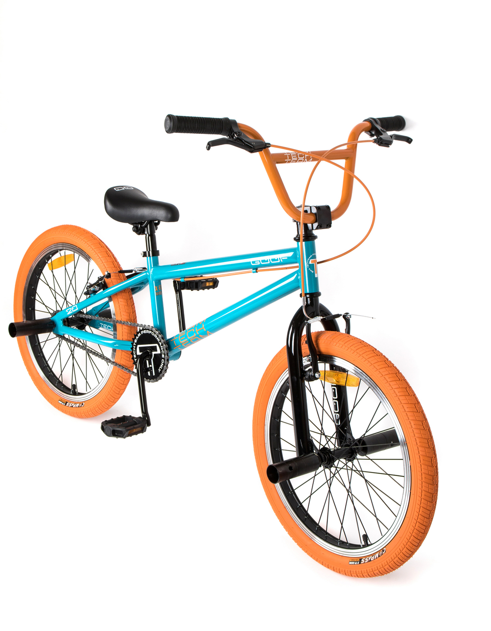 Велосипед BMX Tech Team Goof бирюзово-оранжевый 18,7"х20" 2024