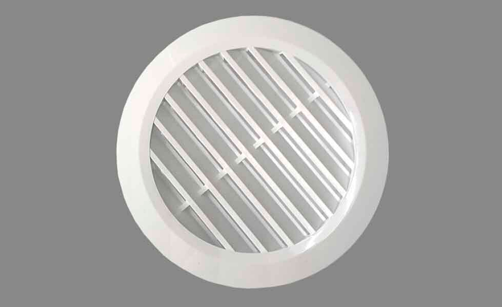 Вент.решетка D100 мм белая с кольцом (по 12 шт)