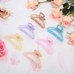 Заколка-краб для волос на блистере «Cruella- Трапеция», микс 6 цветов, 9,5 см