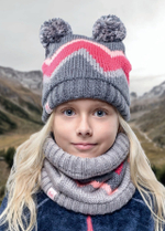 Шапка Buff CHILD KNITTED & POLAR HAT ARILD GREY CHILD