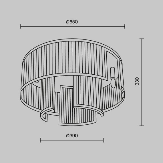 Потолочная люстра Maytoni Frame MOD174CL-09G