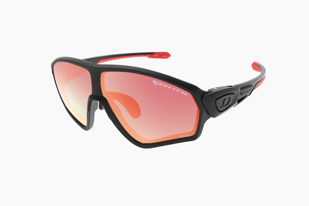 Спортивные очки с диоптриями Demetz W-Suit / Matte Black / Matte Red V. Pink Photochromic Mirror Cat.1 To 3