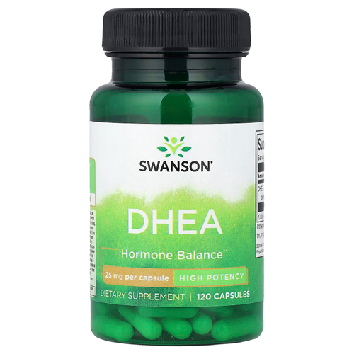 Swanson, DHEA, высокая эффективность, 25 мг, 120 капсул