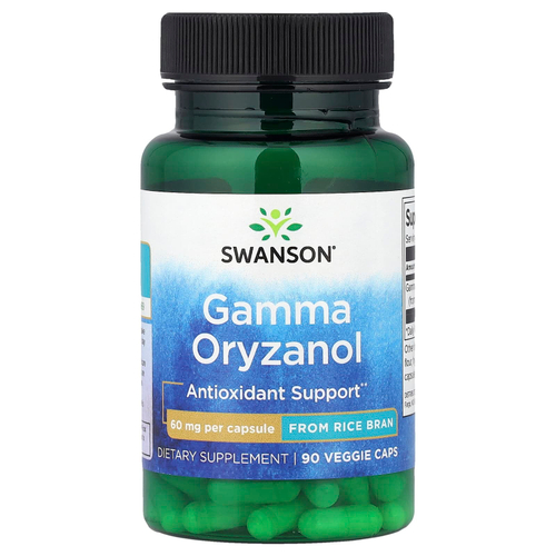Swanson, Гамма-оризанол, 60 мг, 90 растительных капсул