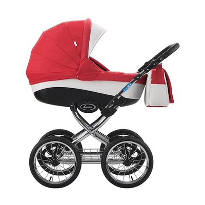 Коляска 2в1 Aroteam Veronimo (АроТим Веронимо)18/Красный-Белая кожа