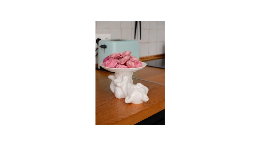 Блюдо на ножке Claystreet Котенок 18 см