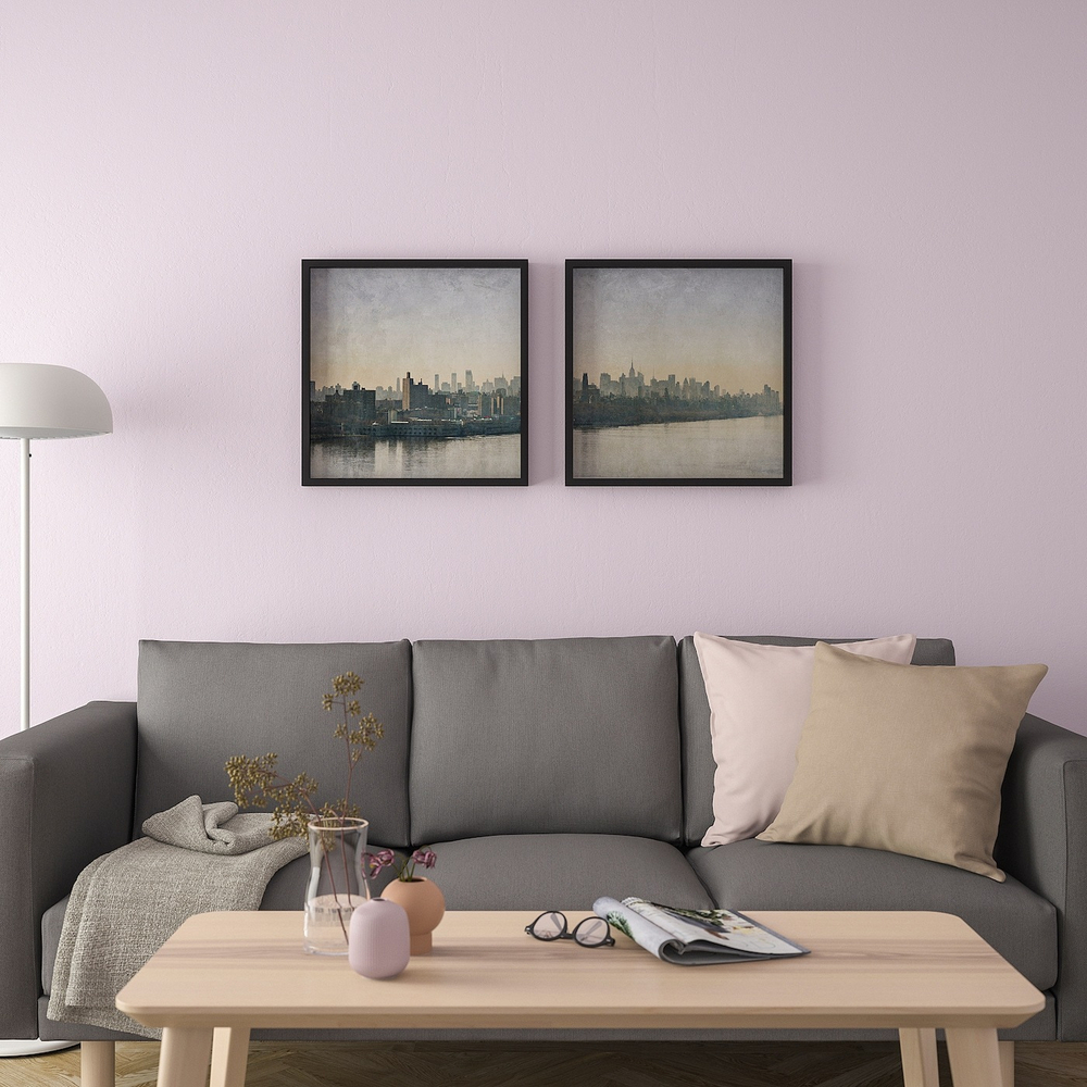 IKEA BILD  (ИКЕА БИЛД)  -  Плакат, серебристый туман, 50x50 см