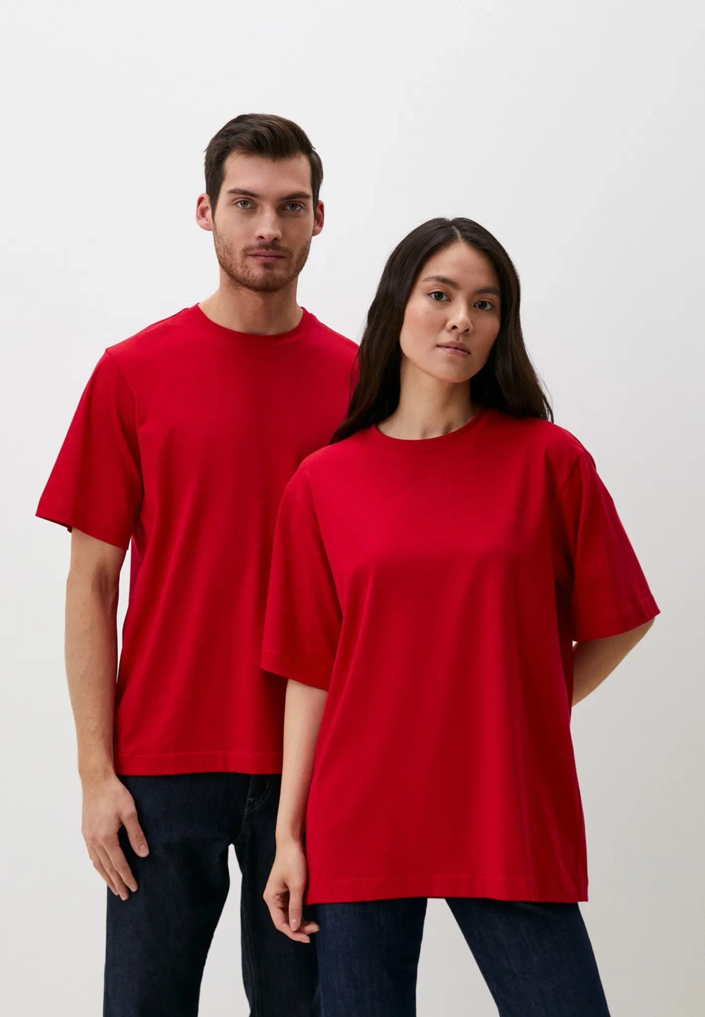 Футболка оверсайз унисекс Anyday T-shirt 02, цвет красно-малиновый