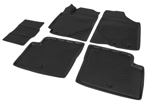 Коврики в салон автомобиля Rival для Geely Emgrand 7 I поколение рестайлинг седан 2018-2020, полиуретан, с крепежом, 5 частей, 11901003