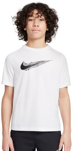 Детская теннисная футболка Nike Boys Multi Dri-FIT Short-Sleeve - white/black