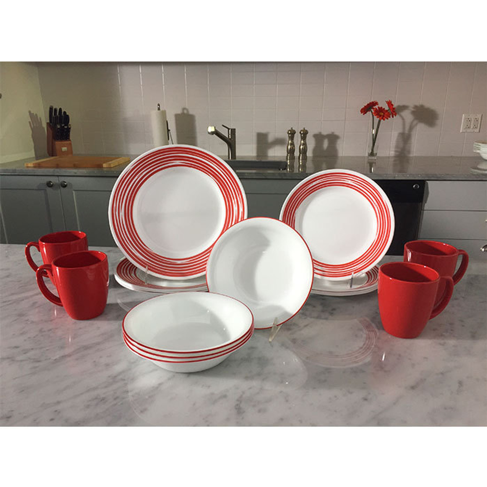 Блюдо сервировочное 828мл Corelle Brushed Red