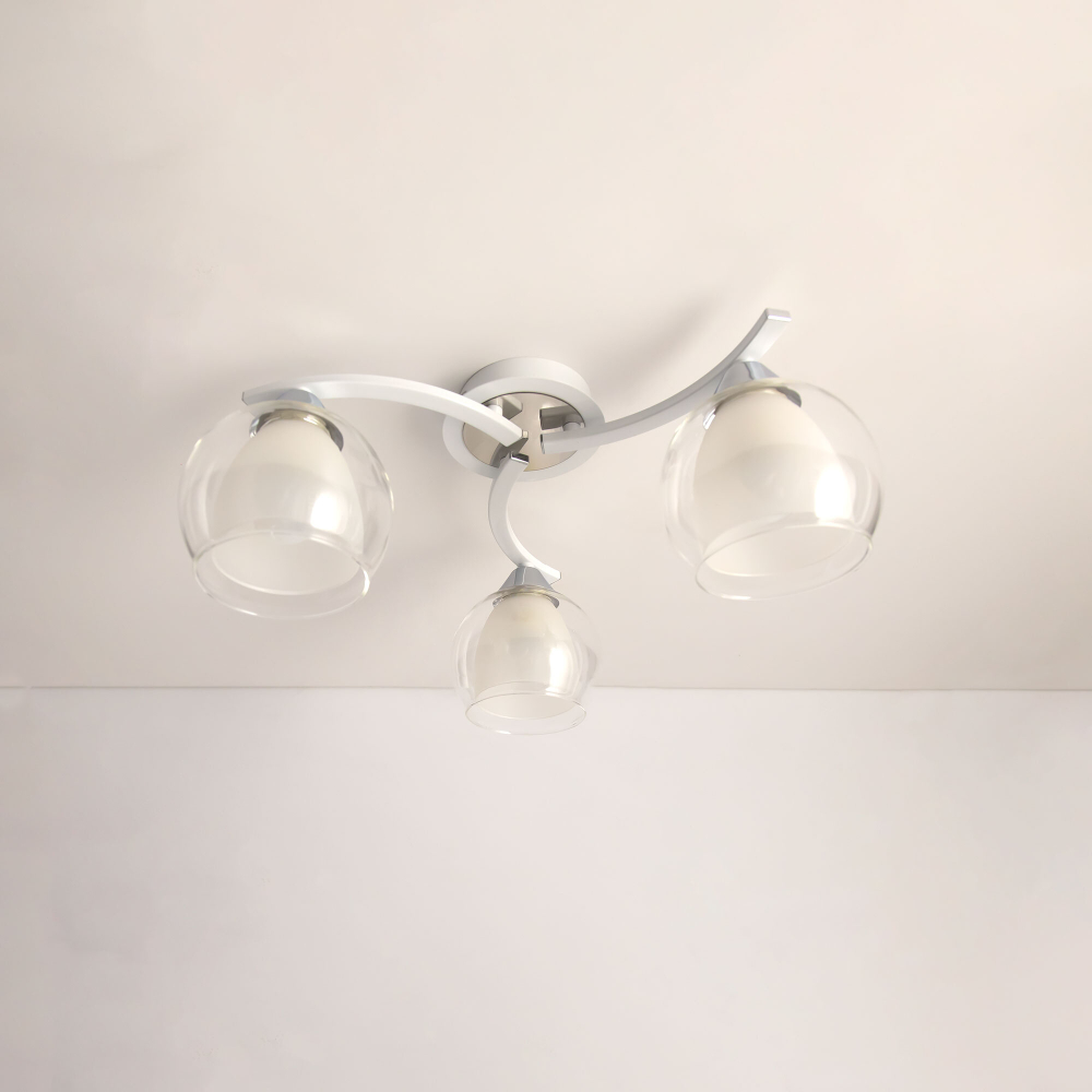 Citilux Кристи CL152130 Люстра потолочная Белая Хром