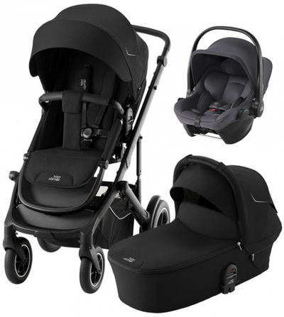 Коляска 3 в 1 Britax Roemer Smile 5Z и автокресло Baby-Safe Core Midnight Grey2 Space Black