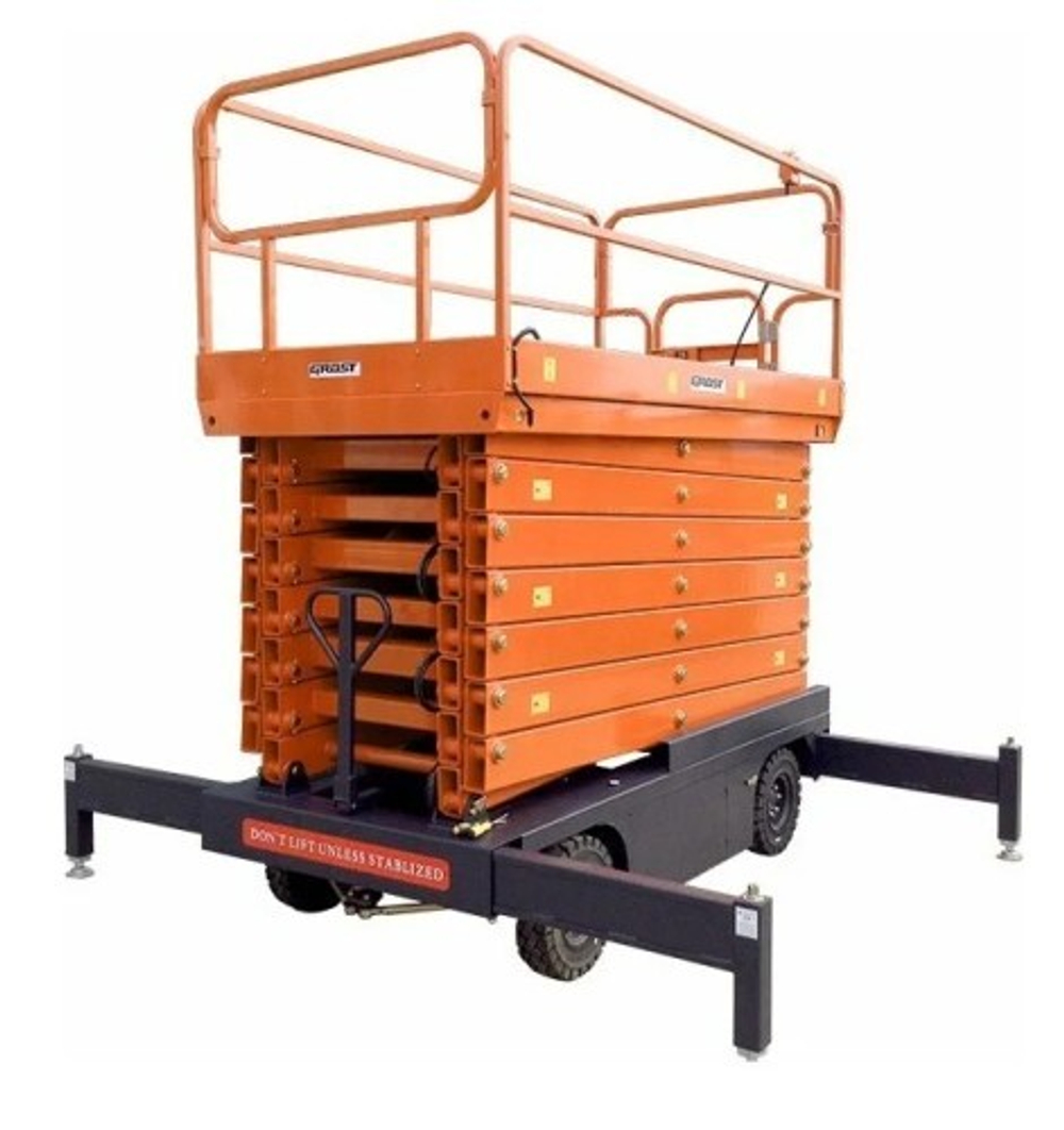 Несамоходный подъемник ножничного типа GROST Tower 500-11 DC с выдвижной платформой, аккумуляторный 212432