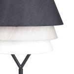 Настольный светильник 1x60Вт Е27, металл/ткань, черный, плафон черный/бежевый/белый