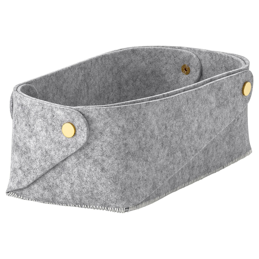 Корзина IKEA PUDDA (ПУДДА), Серый, 15x28x10 см