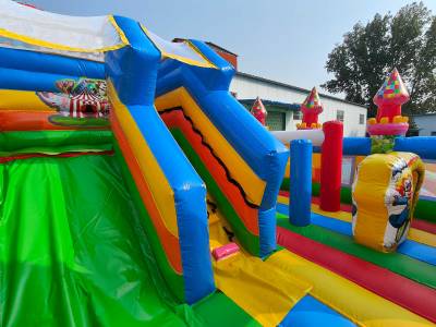 Коммерческий надувной батут «Циркачи» мульти, размер 6*5*4 м