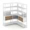 Shelf System Трехсекционный угловой стеллаж пятиярусный с ящиками SN.STMU-531 Белый/Дуб Табак/Металл