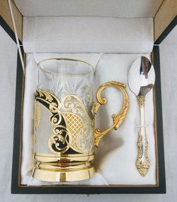 Подстаканник "Герб России" с чернением