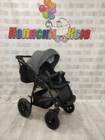 Коляска модульная Indigo Charlotte Sity cs 04 (черный+т.серый)