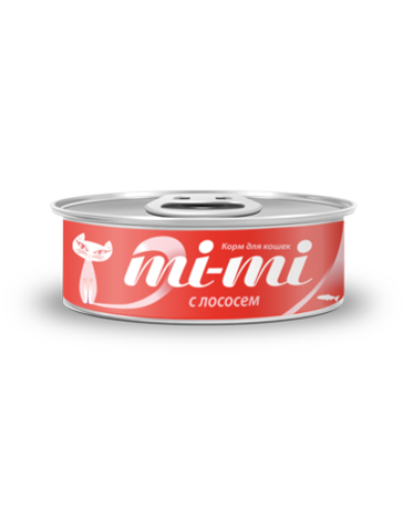 Mi-mi консервы для кошек и котят с тунцом и лососем в желе