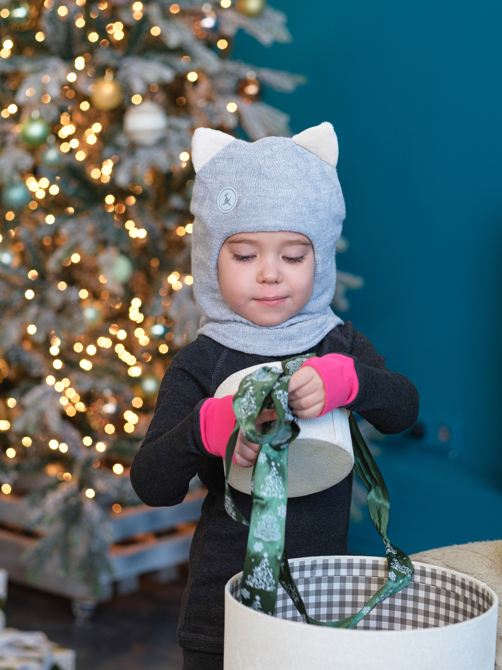 Шлем зимний вязаный (Жемчужно-серый) КИС