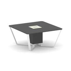 Steel Meet Стол переговорный квадратный KMK-PR.B.SP-08 Антрацит/Ваниль Глянец/Металл Белый 1600*1600