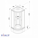 Душевая кабина PARLY EB921 (90х90х215)