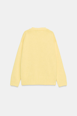 ZARA СВИТЕР С АСИММЕТРИЧНЫМ НИЗОМ, ЖЕЛТЫЙ