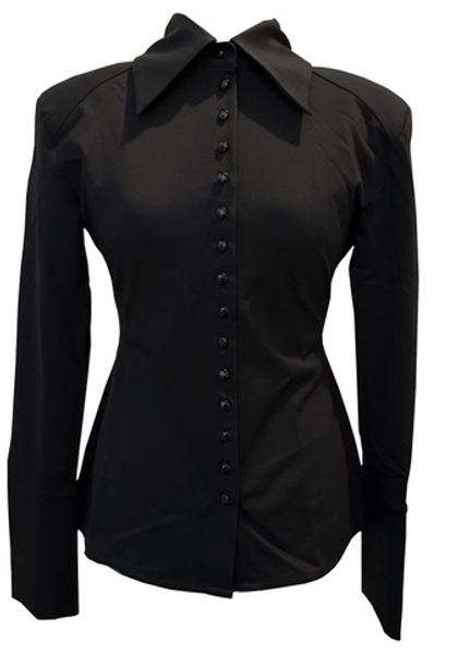 Рубашка трикотажная с акцентными плечами