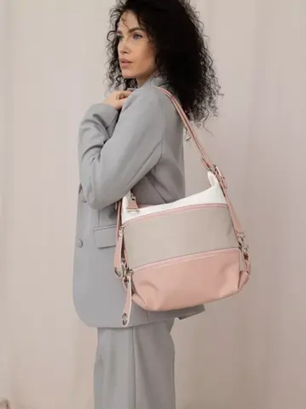 Сумка рюкзак через плечо большая шоппер