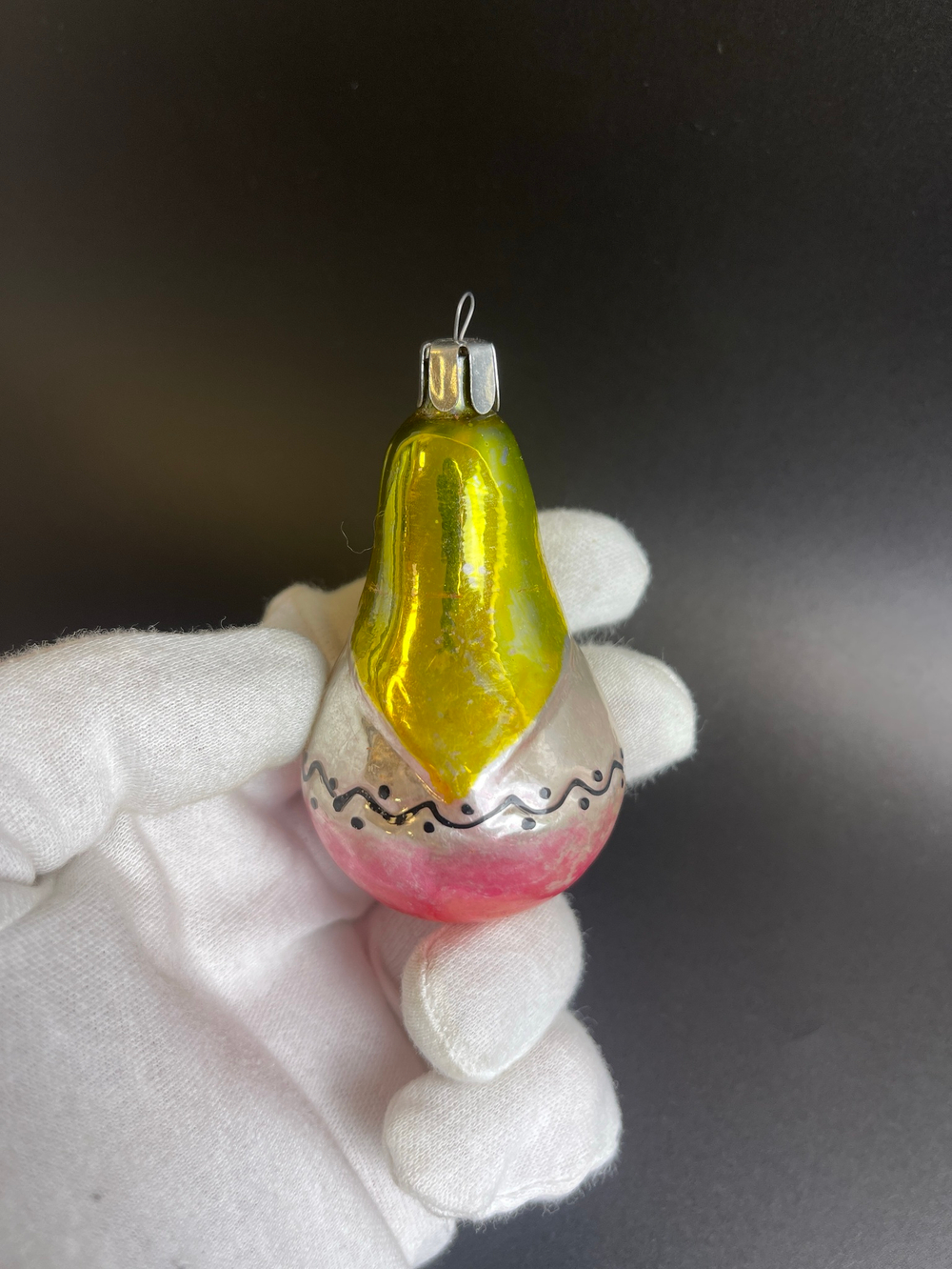 Ёлочная игрушка "Матрешка" стекло, винтаж, СССР 1960-1990 гг