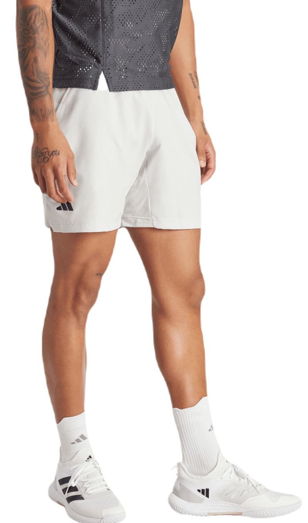 Мужские теннисные шорты Adidas Tennis Heat.Rdy Shorts And Inner Shorts Set - серый