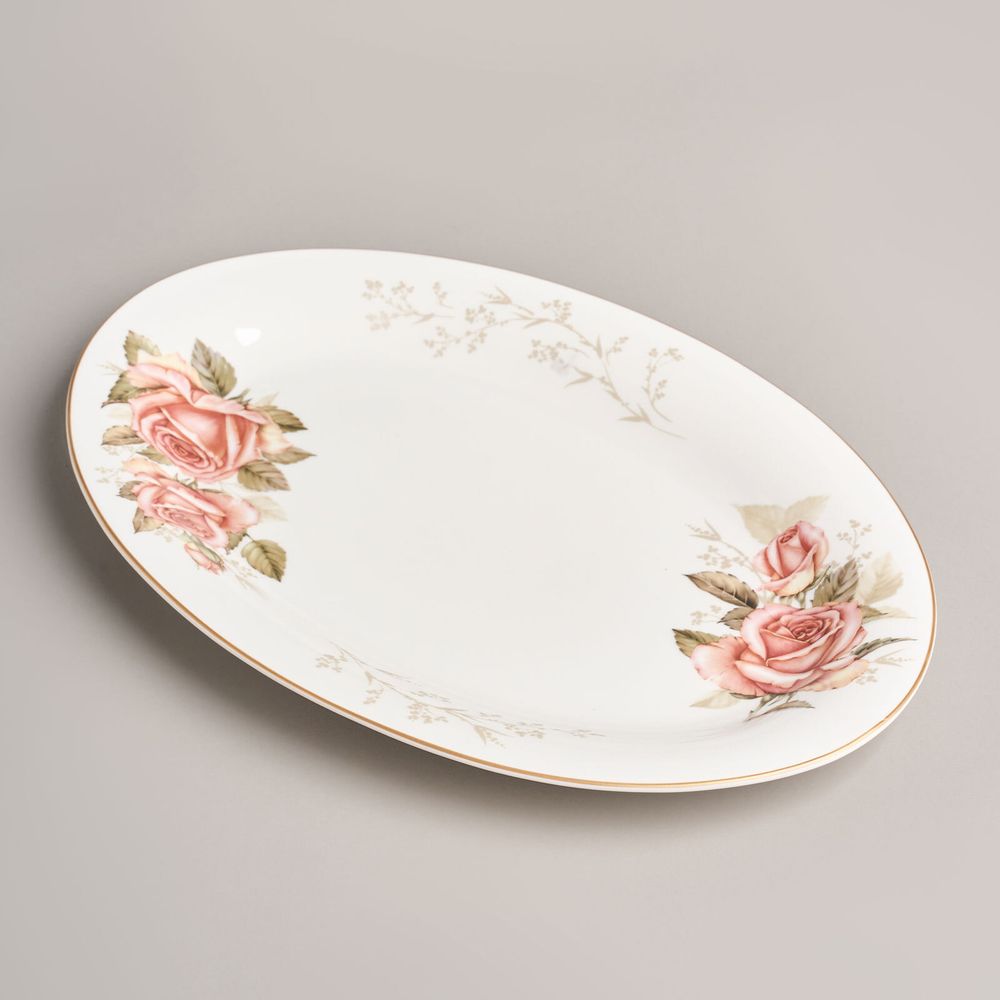 БЛЮДО ОВАЛЬНОЕ LEFARD "КОРЕЙСКАЯ РОЗА" 30 СМ (КОР=36ШТ.)