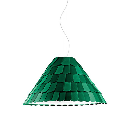 Подвесной дизайнерский светильник  Roofer F12 by Benjamin Hubert (зеленый)