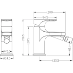 Смеситель для биде Boheme Spectre 456-NB никель