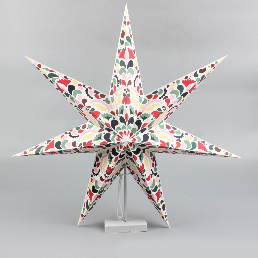 Новогоднее украшение (звезда) Födelse, 70 см, разноцветный/с рисунком, бумага