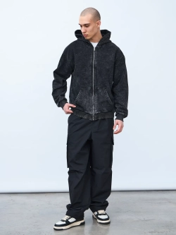 Худи на молнии Garment dyed 380 г