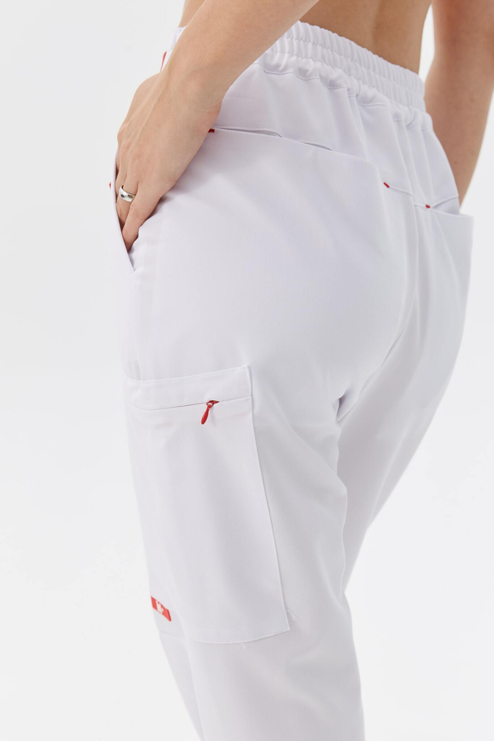 Джоггеры медицинские унисекс Кайтеки, белый